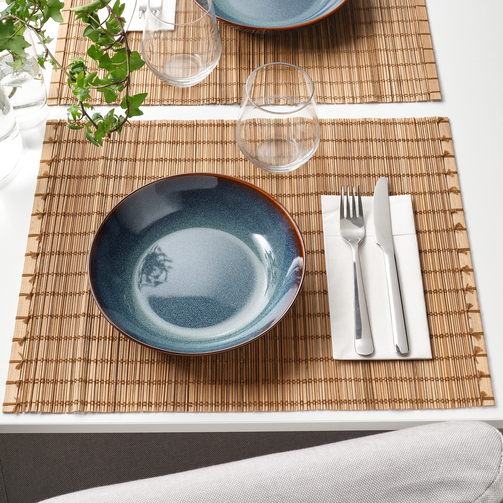 Ikea DISHWARE_PLATE, rund, tief, 21 cm, blau, nur Handwäsche, Schweden Küche, Haushalt & Wohnen
