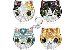 Marsui Cat Compact Mirror with Diamond Art Kits