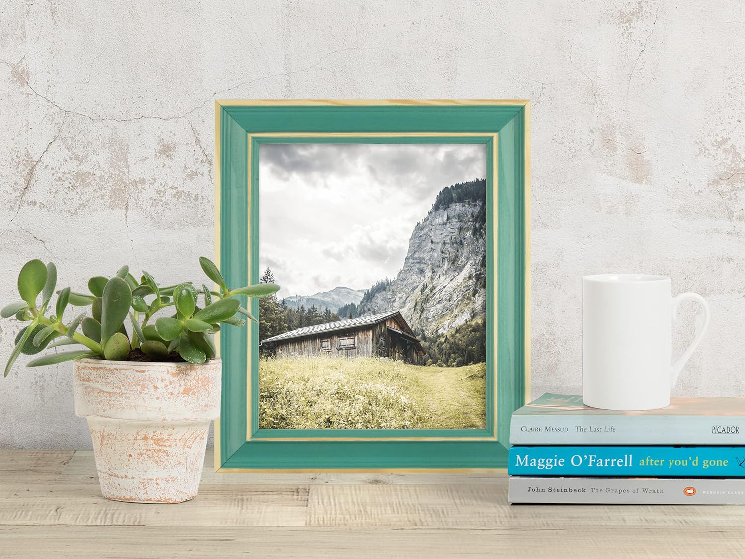 The Rusty Roof-Distressed Classic Teal-Solid Wood Picture Frame-10x12