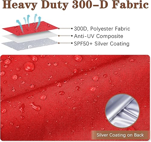 Miniatura 5 de SCOCANOPY SunWall - Marco de toldo desplegable de 10 x 10 pulgadas, paquete de 3 solo pared lateral (10 x 10 pulgadas, rojo)