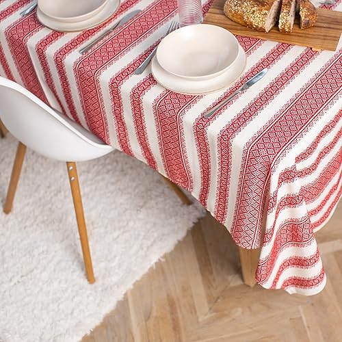 ETNOSTORE Elegante mantelmesa, con bordado de flores de encaje, rectangular, 79 x 55 pulgadas, fabricado en Ucrania