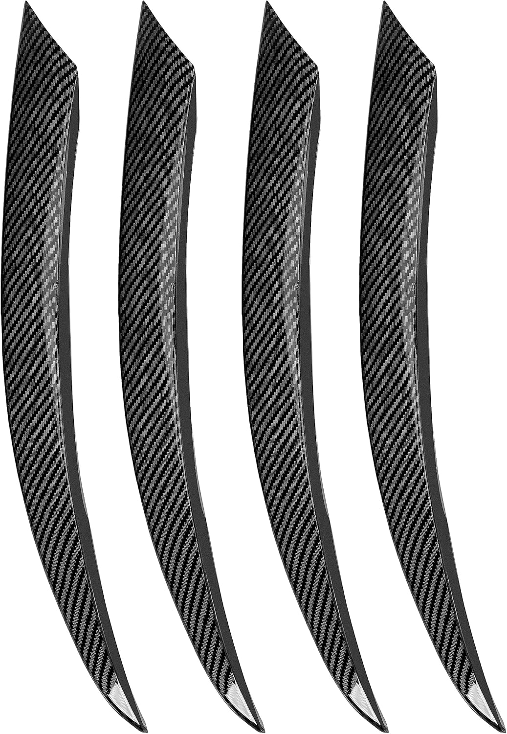 HECASA Fog Light Grill Compatible with 2014-2021 Mercedes-Benz C Class W205 C200L C180L Front Plastic Air Vent Cover Trim Strips Decorative Grill Trim - Carbon Fiber Print