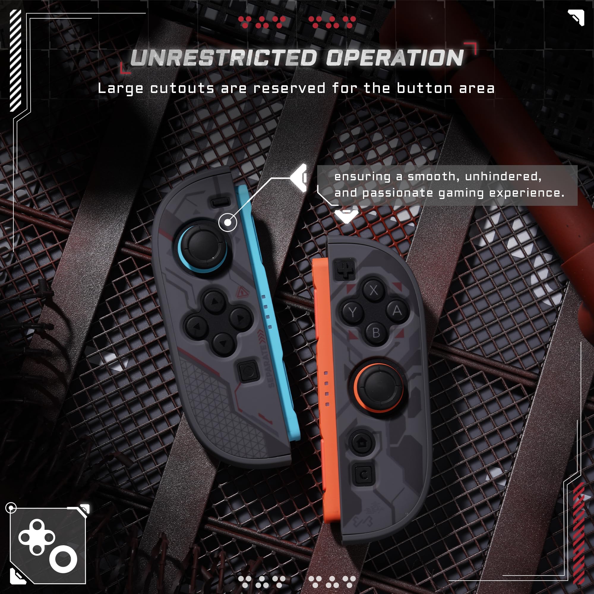 GeekShare Guscio protettivo compatibile con Switch 2, custodia agganciabile compatibile con Switch 2, cover con design antigraffio e antiurto - Cyborg Mech