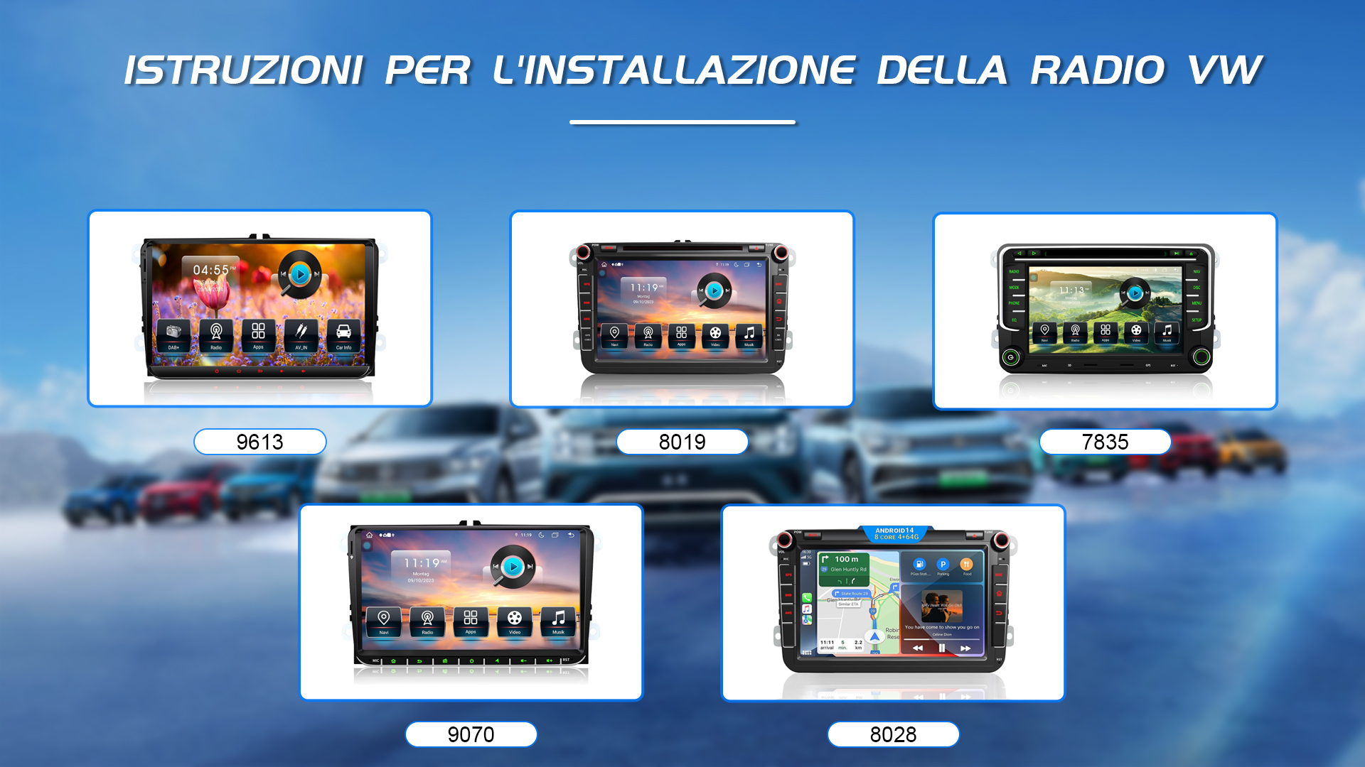 Autoradio 9 Pollici 2+32G Per VW Transporter T5/T6 Caravelle Kombi, Con CarPlay, Android Auto, GPS, Wi-Fi, FM, Telecamera Posteriore E Comandi Al Volante