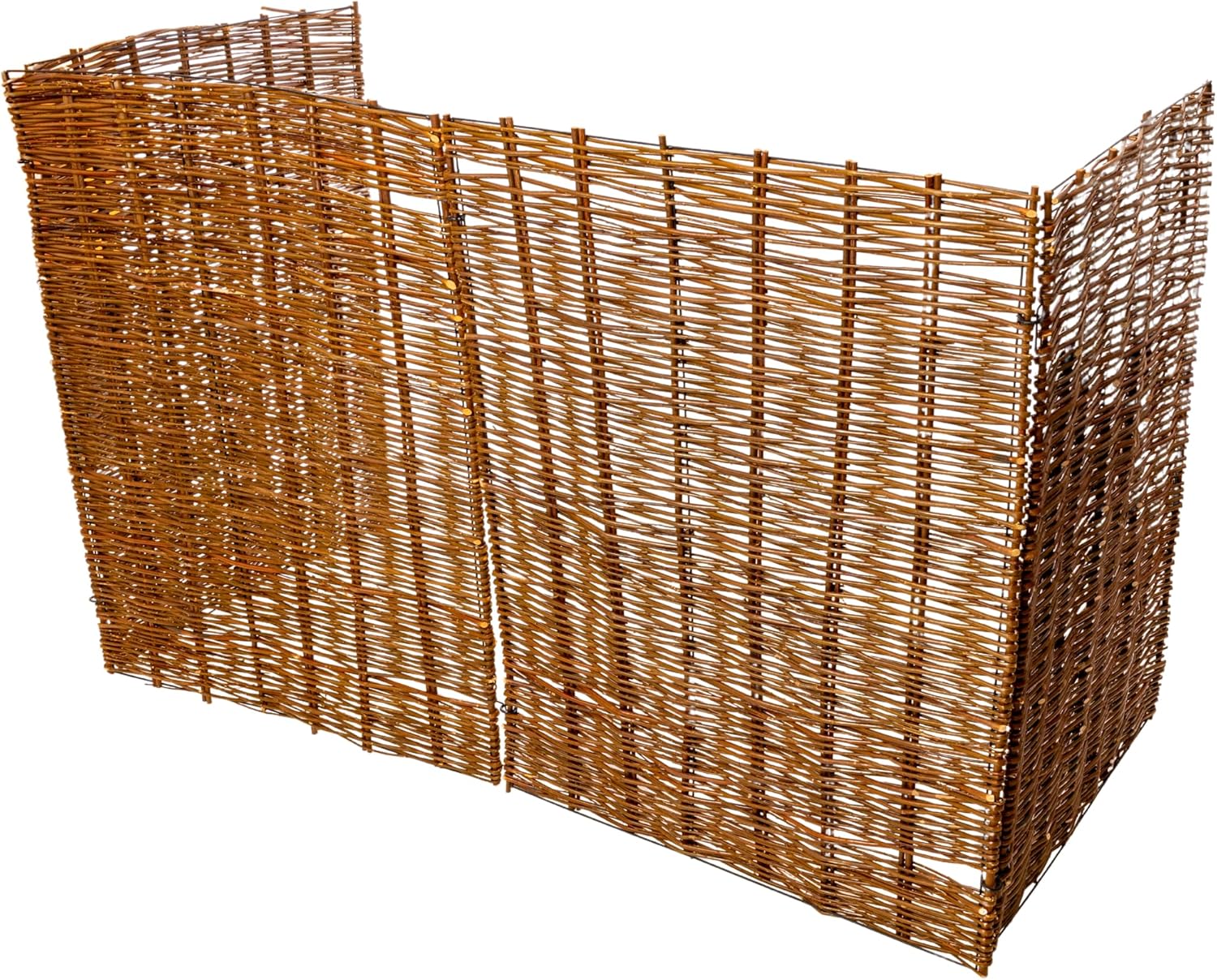 Willow Wheelie Bin Screen (Triple) Wheelie Bin Hideaways WallMountable, EcoFriendly Wicker