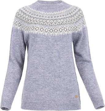 ICEWEAR Fagradalsfjall Icelandic Pattern Light Wool Long Jumper