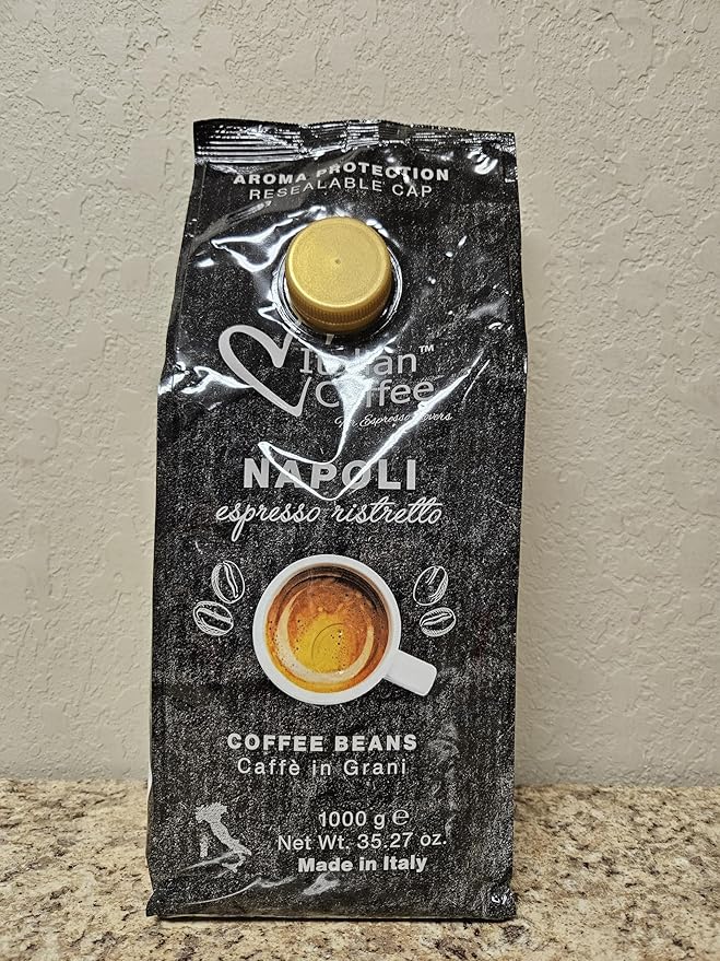 Café Italiano en Grano Torrado para Espresso Napoli 1 kg miniatura 2