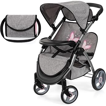 Bayer Design 39433AA Twin Doll's Pram Doll's Pram Sibling Pram