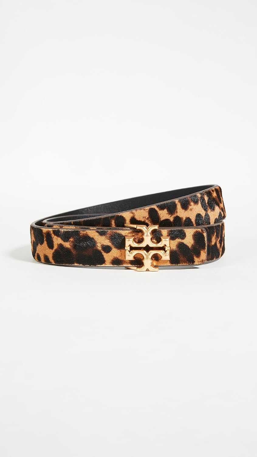 Kira Leopard Belt, Leopard Shearling 