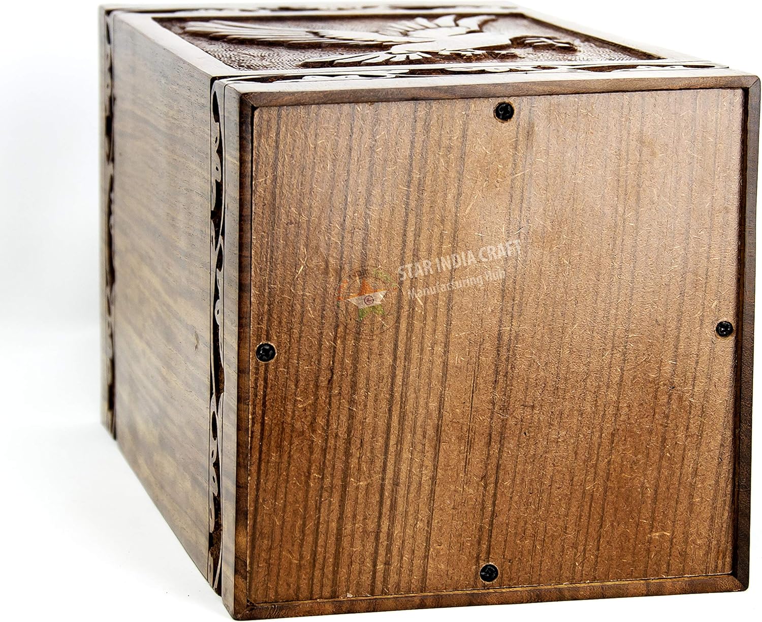 STAR INDIA CRAFT Rosewood Urn for Human Ashes Adult,Tree of Life Wooden Urns for Ashes, Cremation Pet Urns for Dogs Ashes, Wooden Box, Funeral Urn Box (Rosewood Peaceful Dove, 250 Cu/in)