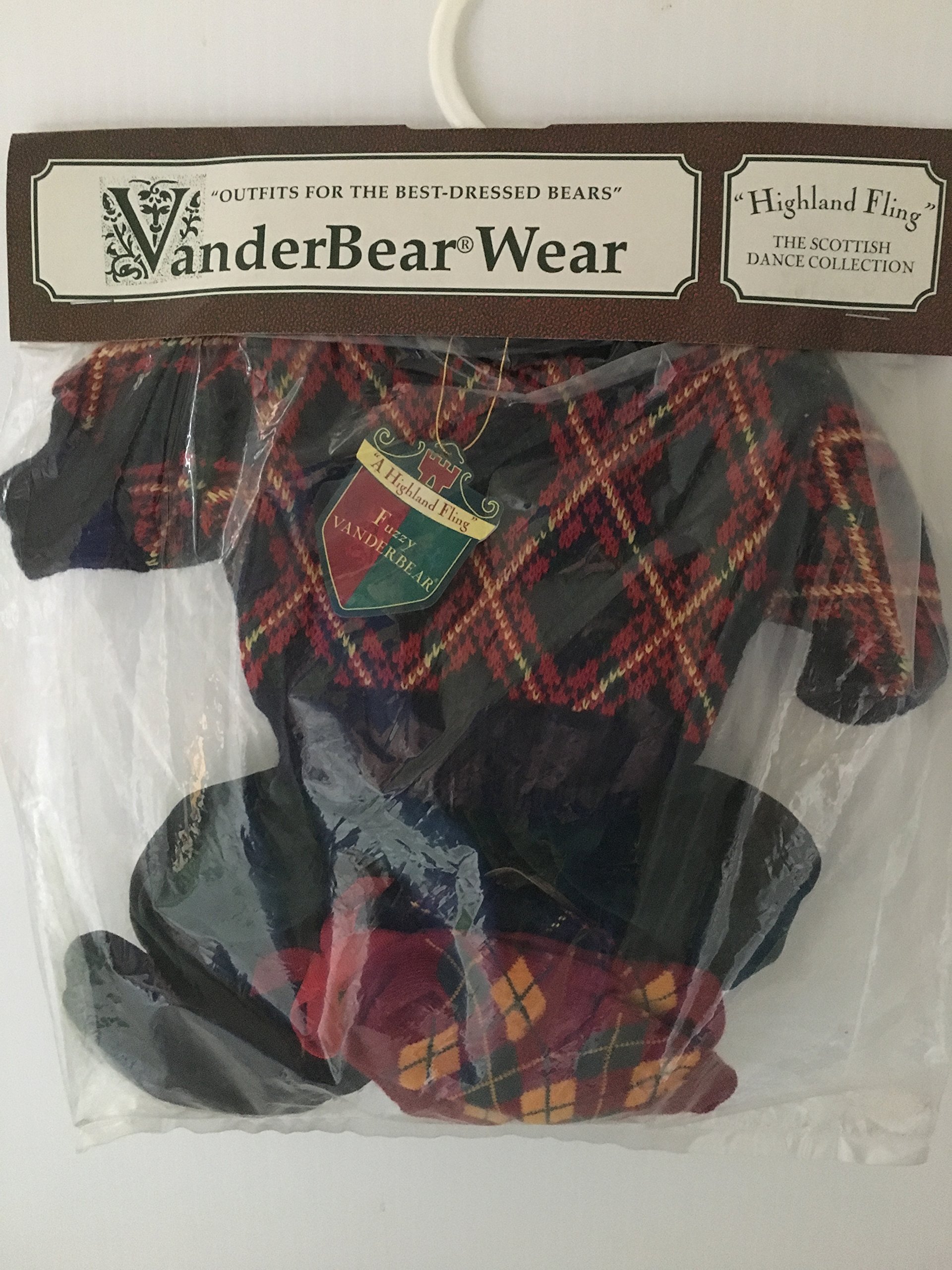 North American Bear A Highland Fling: The Scottish Dance Collection Fuzzy VanderBear Outfit Only #4277