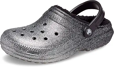 Crocs unisex-adult Classic Lined Glitter Clog