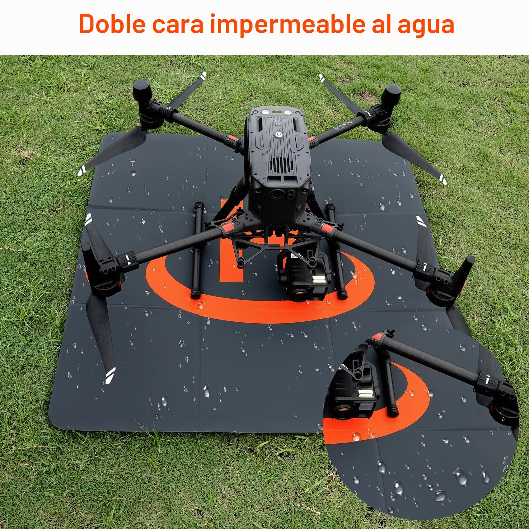 CYNOVA Drones Espacio de aterrizaje grande (100 cm), almohadilla de aterrizaje plegable para DJI Matrice 30T Worry-Free Plus/MATRICE 300 RTK/Phantom 4 RTK SE/Mavic 2 Enterprise Advanced