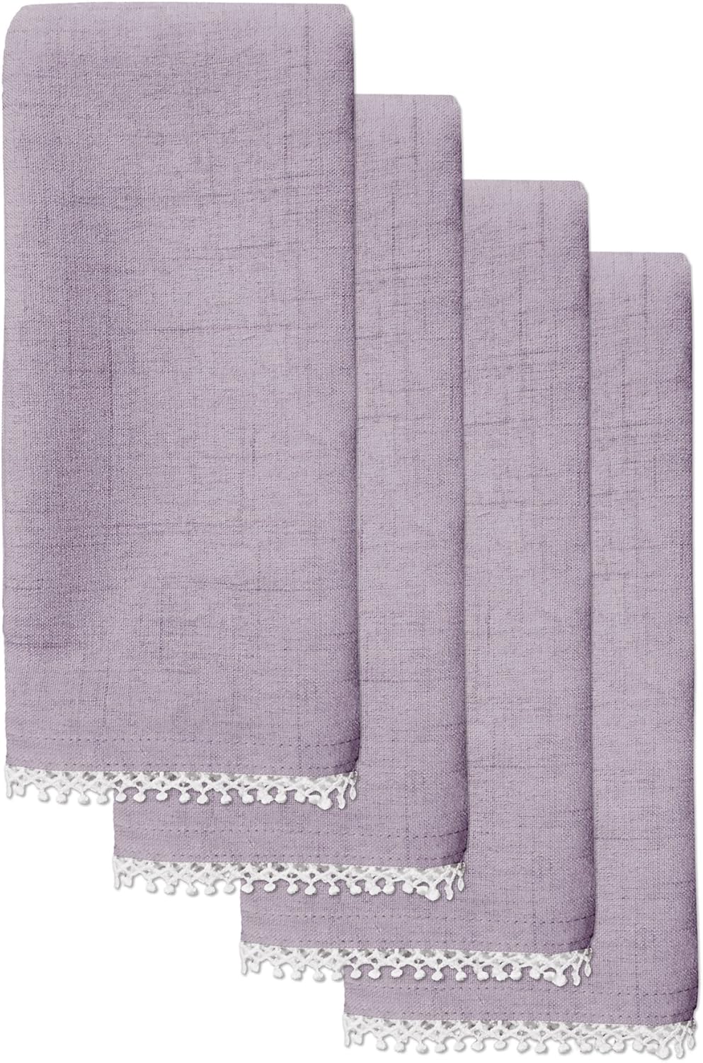 Lenox French Perle Cloth Napkins - Reusable Dinner Napkins - Machine Washable - Set of 4 - Pistac