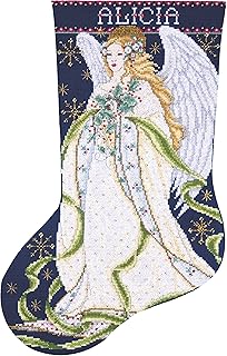 Tobin Holly Angel Counted Cross Stitch Stocking Kit
