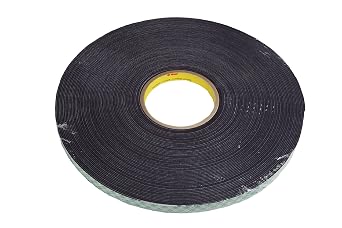 3M Double Coated Urethane Foam Tape 4056, Black, 1 in x 36 yd, 62 mil, 9 rolls per case
