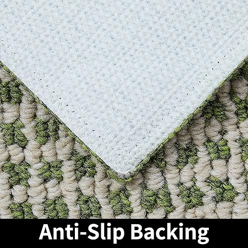 Miniatura 3 de COSY HOMEER Las alfombras de cocina lavables de 28 x 18 pulgadas están hechas de un cuadrado de polipropileno que es antideslizante y resistente a