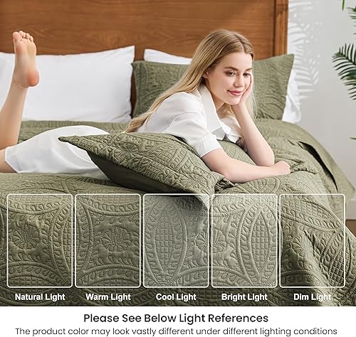 Miniatura 314 de Love's cabin - Juego de ropa de cama de tamaño California King, color beige, colcha ligera de verano con patrón de moneda, para todas las Moneda