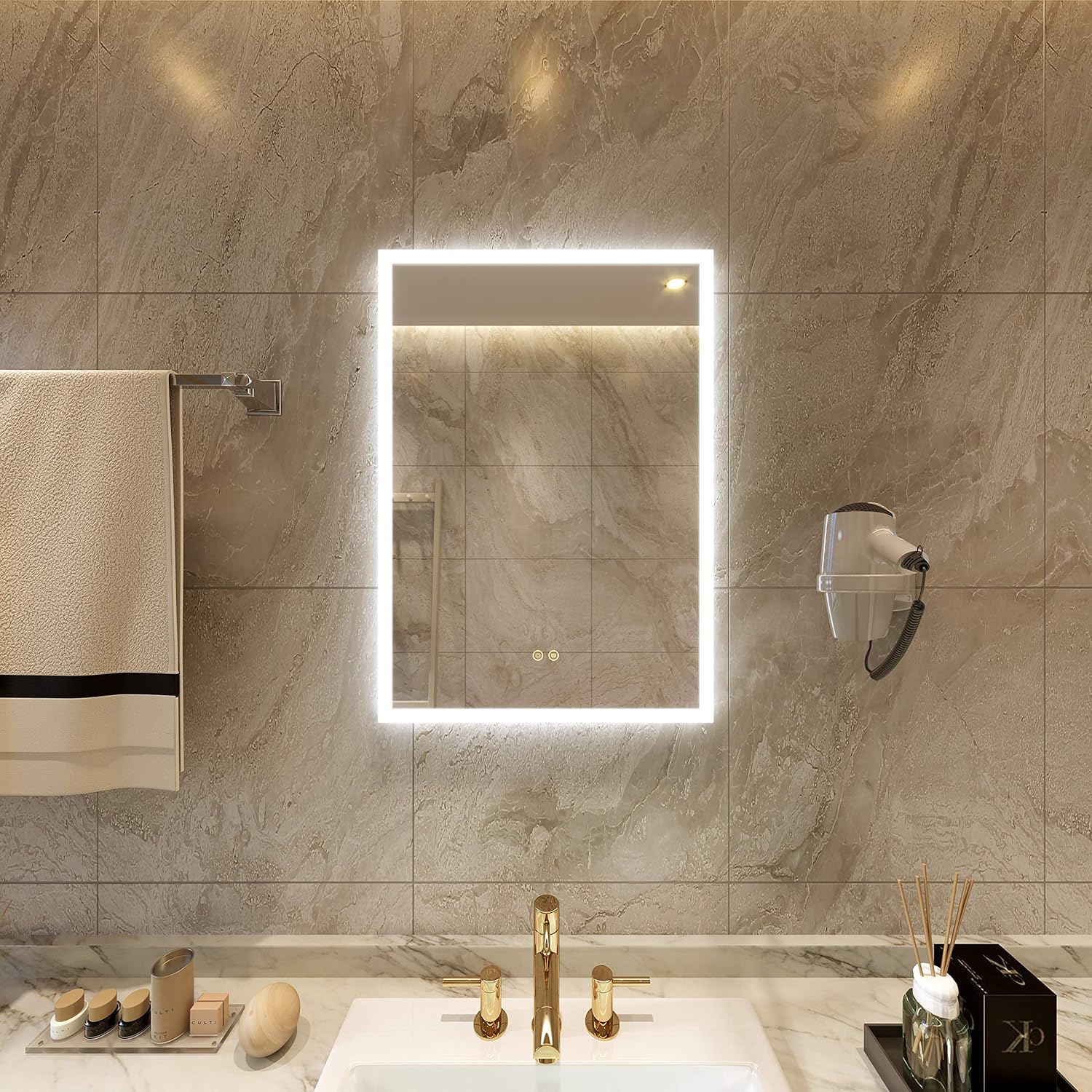 One-Day Sale: Up to 70% Off Petus PetusHouse 20 X 28 Inch LED Lighted Bathroom Mirrors, Acrylic Frame Wall Mounted White Light Dimmable Anti-Fog Memory Button Waterproof CRI>90 5MM Copper Free Mirrors, Vertical & Horizontal Up To 40% OFF Petus PetusHouse 20 X 28 Inch LED Lighted Bathroom Mirrors, Acrylic Frame Wall Mounted White Light Dimmable Anti-Fog Memory Button Waterproof CRI>90 5MM Copper Free Mirrors, Vertical & Horizontal