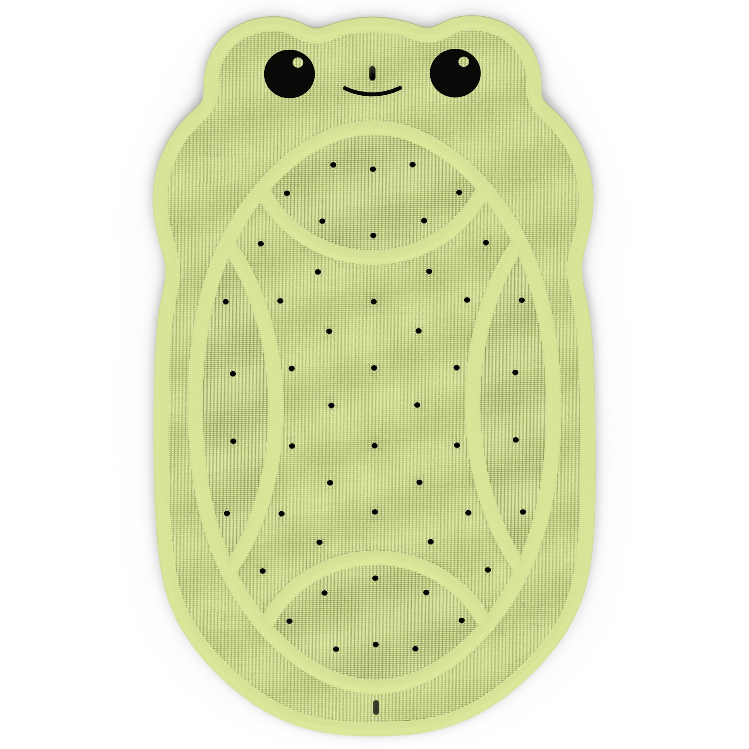 Upgraded Kids Bathtub Mat Non Slip, Low-Odor Natural Rubber Bath Mat with Strong 18mm Suction Cups, Flat Non-Slip Surface, 30"x18" Cute Frog Design,