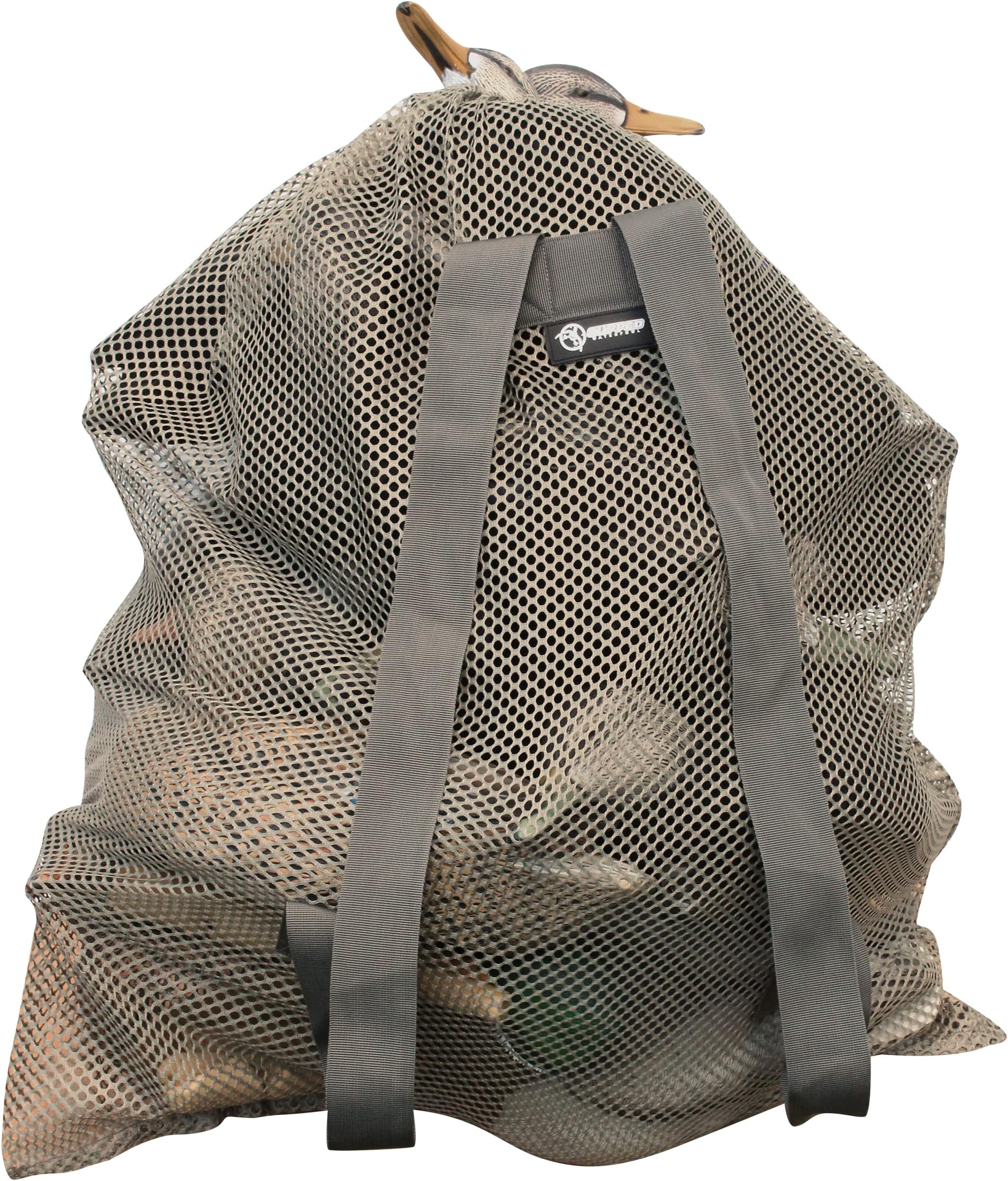 Large Mesh Bag, Durable Mesh Storage with Shoulder Straps Duck Decoy Bag, Brown, One Size