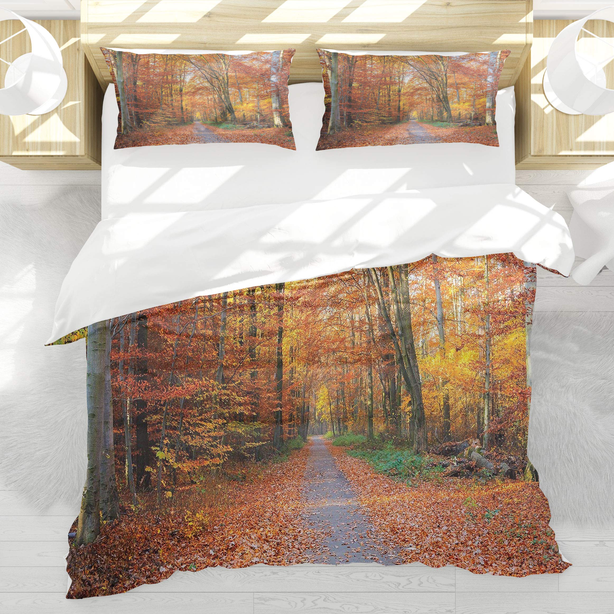 Housse de couette feuilles d'automne 140x200 pour raviver une chambre terne