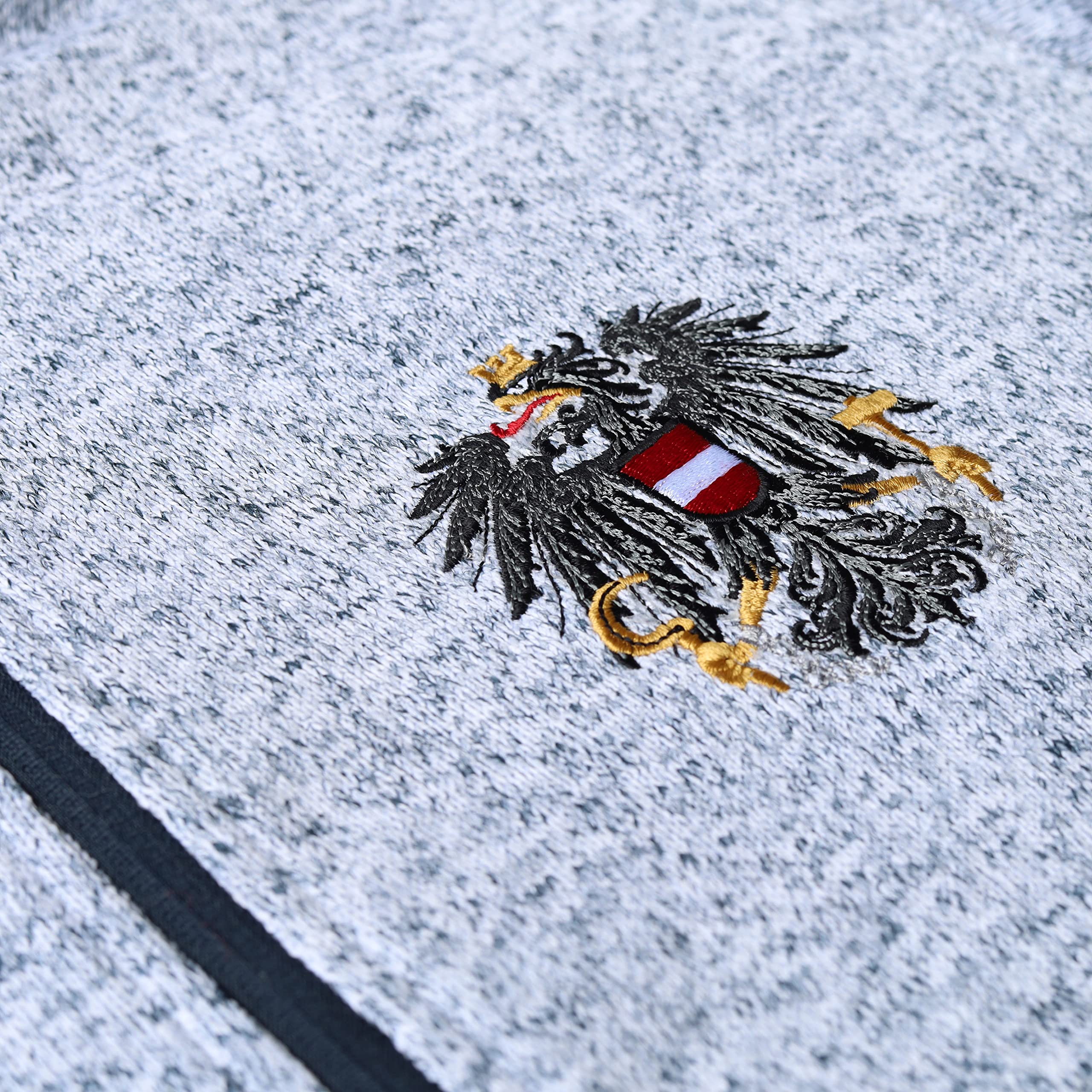 ÖSTERREICH Strickfleecejacke Herren Adler GESTICKT