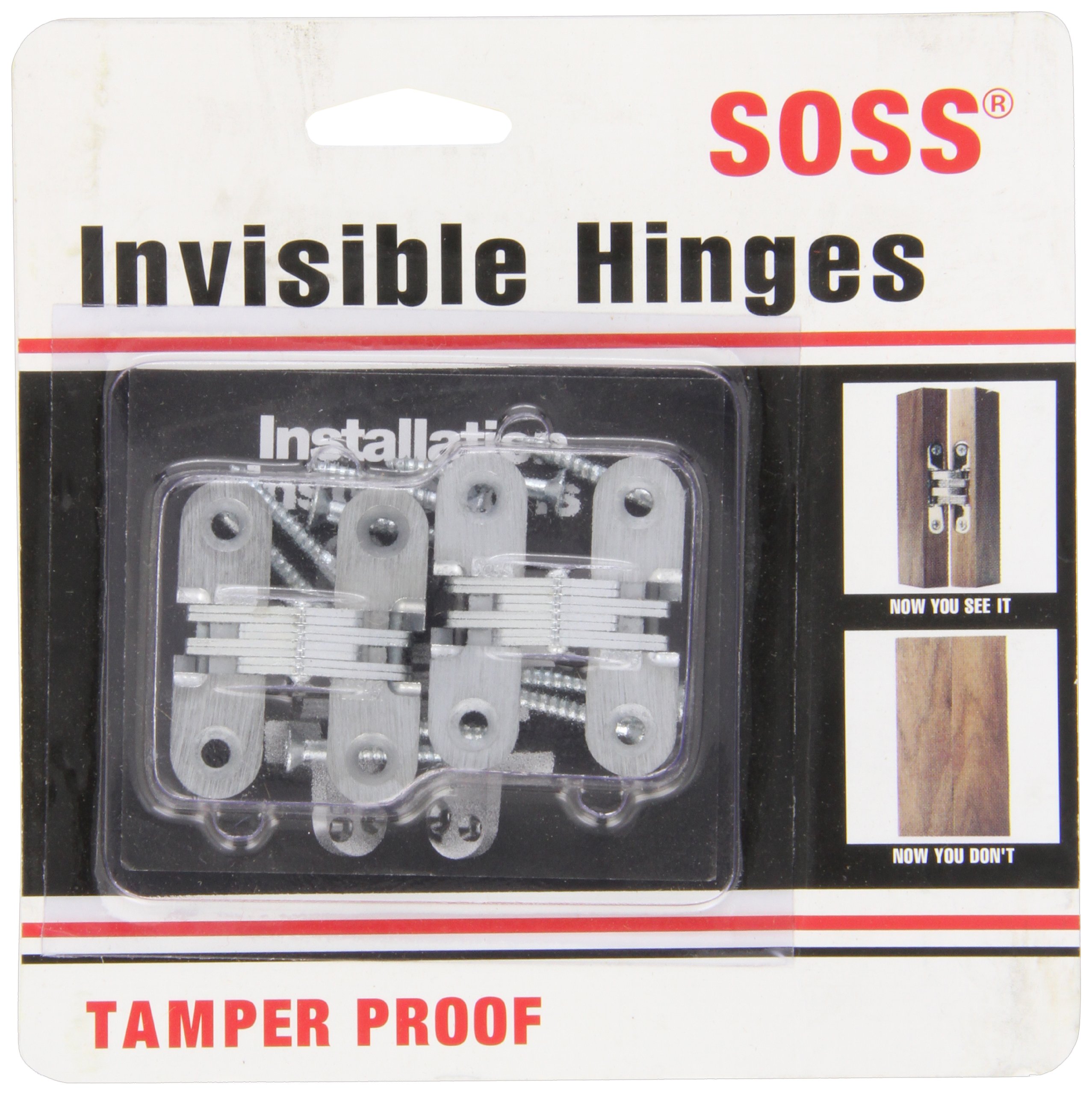 SOSS Invisible Hinges - Satin Brass Finish -5