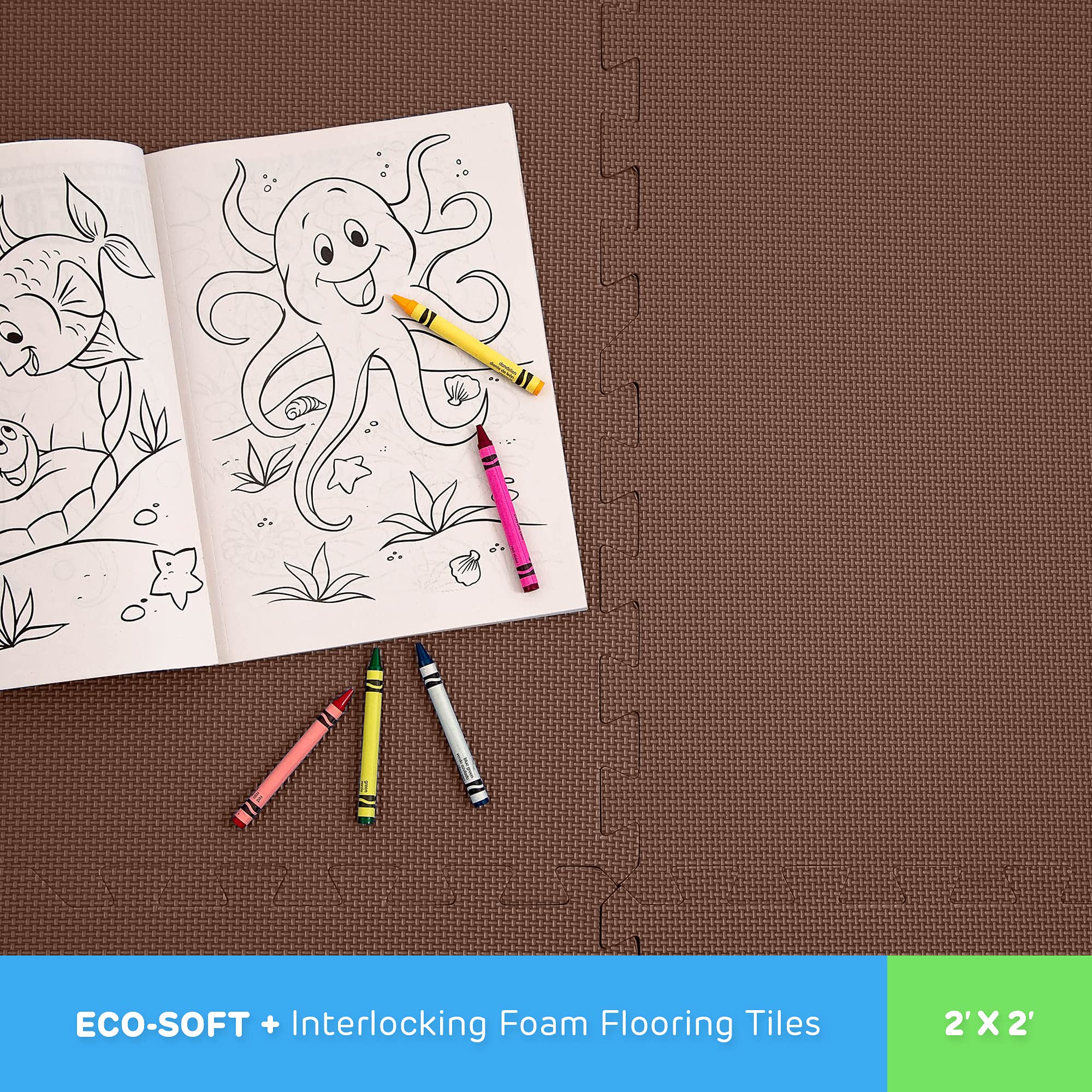 Flooring Incs 1/2 Soft NonToxic Baby Play Mat, Toddler