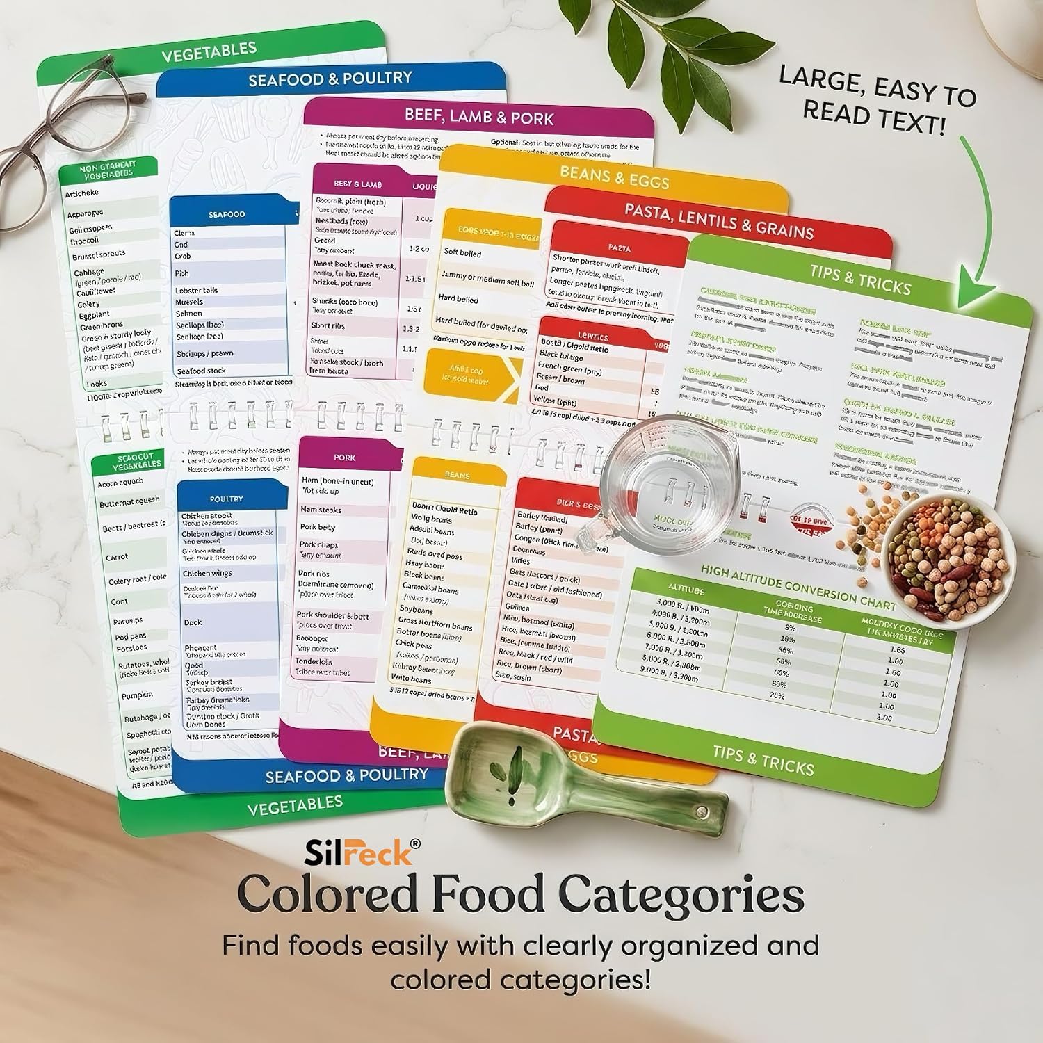 Instant Pot Magnetic Cheat Sheet – Waterproof Laminated 7"x6" Color‑Coded Cooking Times Chart, Instapot Quick Reference Guide, Pressure Cooker Accessories, Easy Kitchen Gadget for All Home Cooks