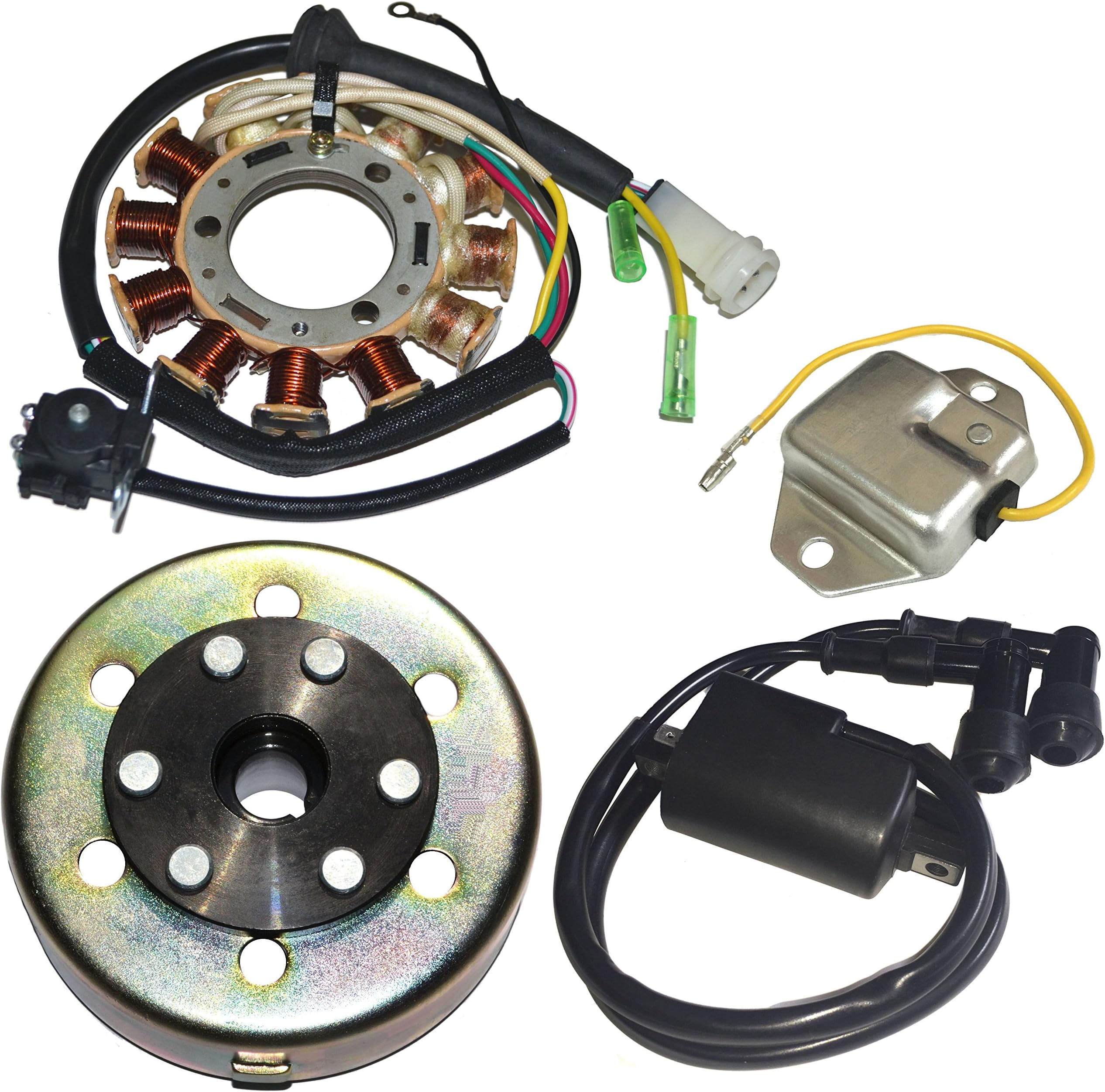 ZOOM ZOOM PARTS STATOR REGULATOR IGNITION COIL FLYWHEEL Fits YAMAHA BANSHEE 350 YFZ350 1987 1988 1989 1990 1991 1992 1993 1994