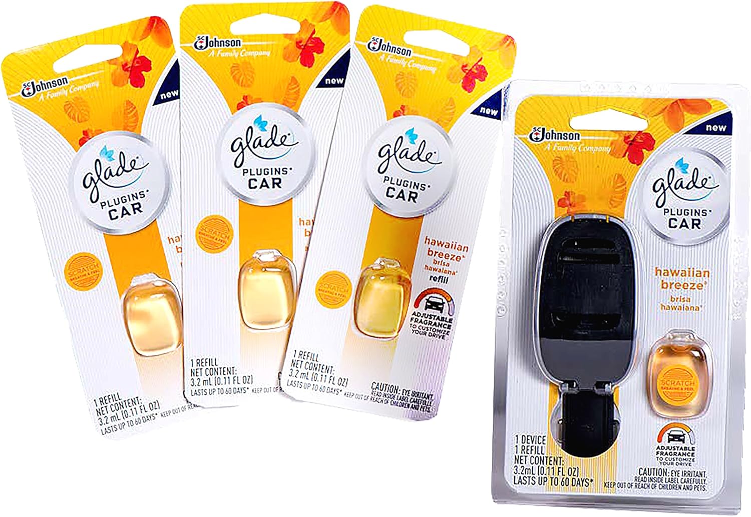 Glade PlugIns Car Air Freshener Starter Kit, Hawaiian