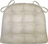 Vista 56 de Barnett Home Decor Cojín para Silla de Comedor de Microgamuza Camel con Lazos - 15 x 17 Tamaño Pequeño Cojín para Silla - Relleno de Espuma