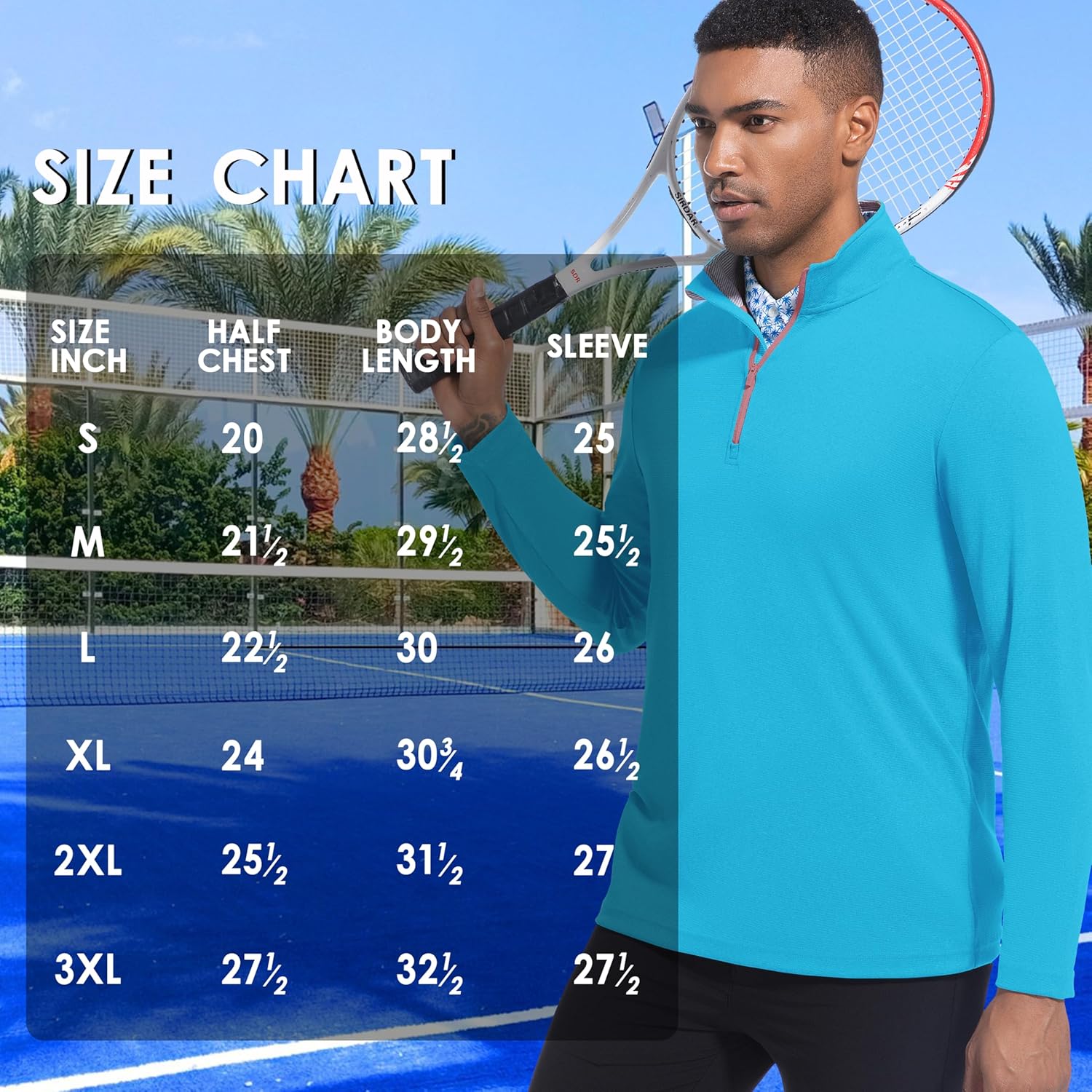 FT FENTENG Quarter Zip Golf Pullover Men Dry Fit Long Sleeve Moisture Wicking Mock Neck 1/4 Zip Pullover Mens Sweatshirts - Image 7