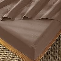 Vista 21 de MooMee Sábana bajera ajustable de solo 100% algodón lavado con textura parecida al lino, transpirable, duradera, suave, cómoda, bolsillo profundo