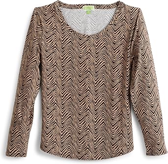 Vera Bradley Cozy Knit Pajama Top in Zebra Extra Small