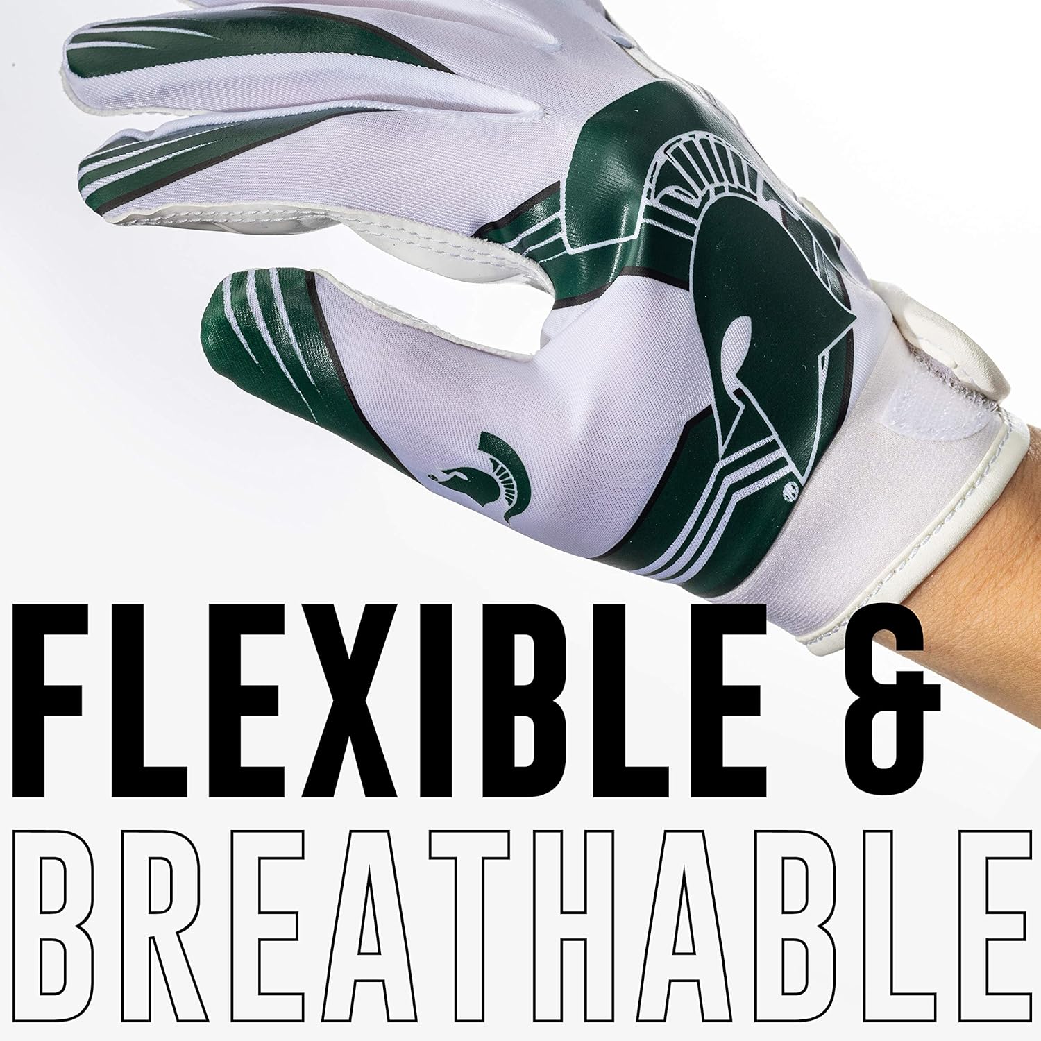 Franklin Sports Youth NCAA Football Receiver Gloves - Receiver Gloves for Kids - NCAA Team Logos and Silicone Palm - Youth Pair - Great for Games & Costumes - Image 6