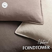 Vista 46 de Foindtower Paquete de 2 fundas de almohada decorativas de lino y liso, funda de cojín decorativa suave, estilo bohemio campestre para silla, sofá