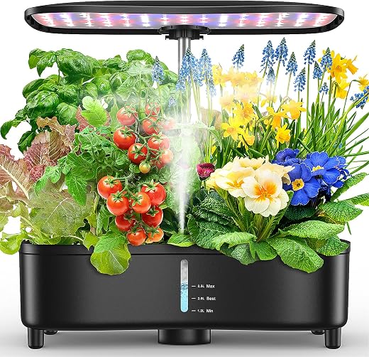 15 Seater Home Hydroponic Greenhouse, Smart Indoor Garden, Aeroponic Technology for 3 Times Faster Growth, Integrated Full Spectrum LED Light, Hydroponic Grow Systems