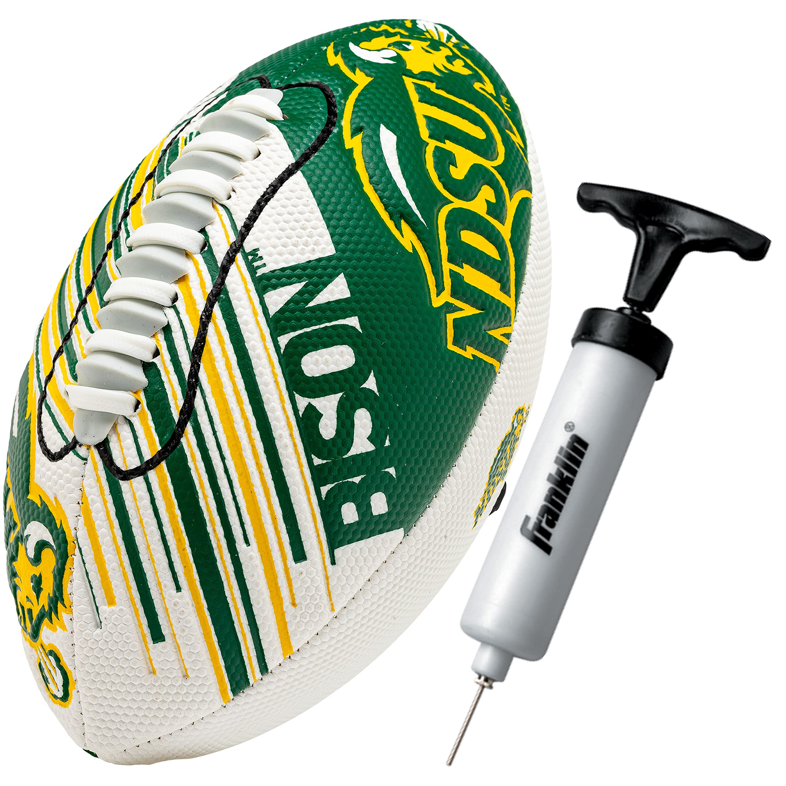 Franklin SportsNCAA Football - Youth Mini Football - 8.5" SPACELACE Easy Grip Texture - Perfect for Kids