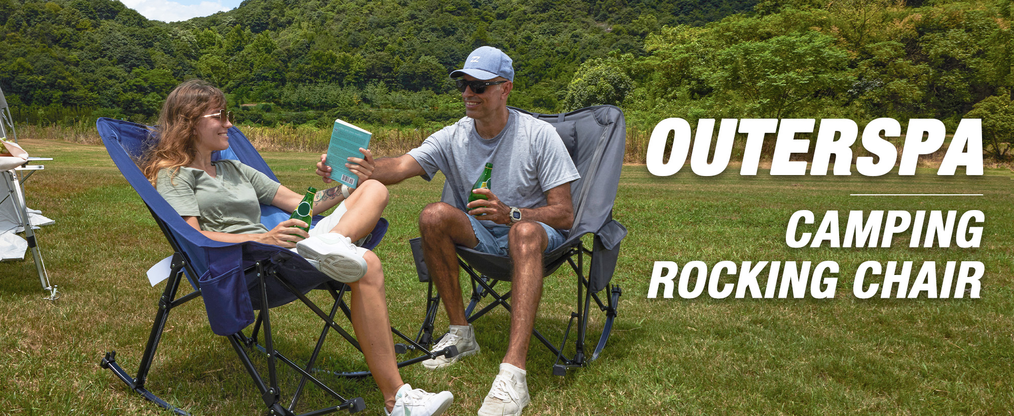 Amazon.com: OuterSpa Rocking Camping Chair, Heavy Duty, High Back