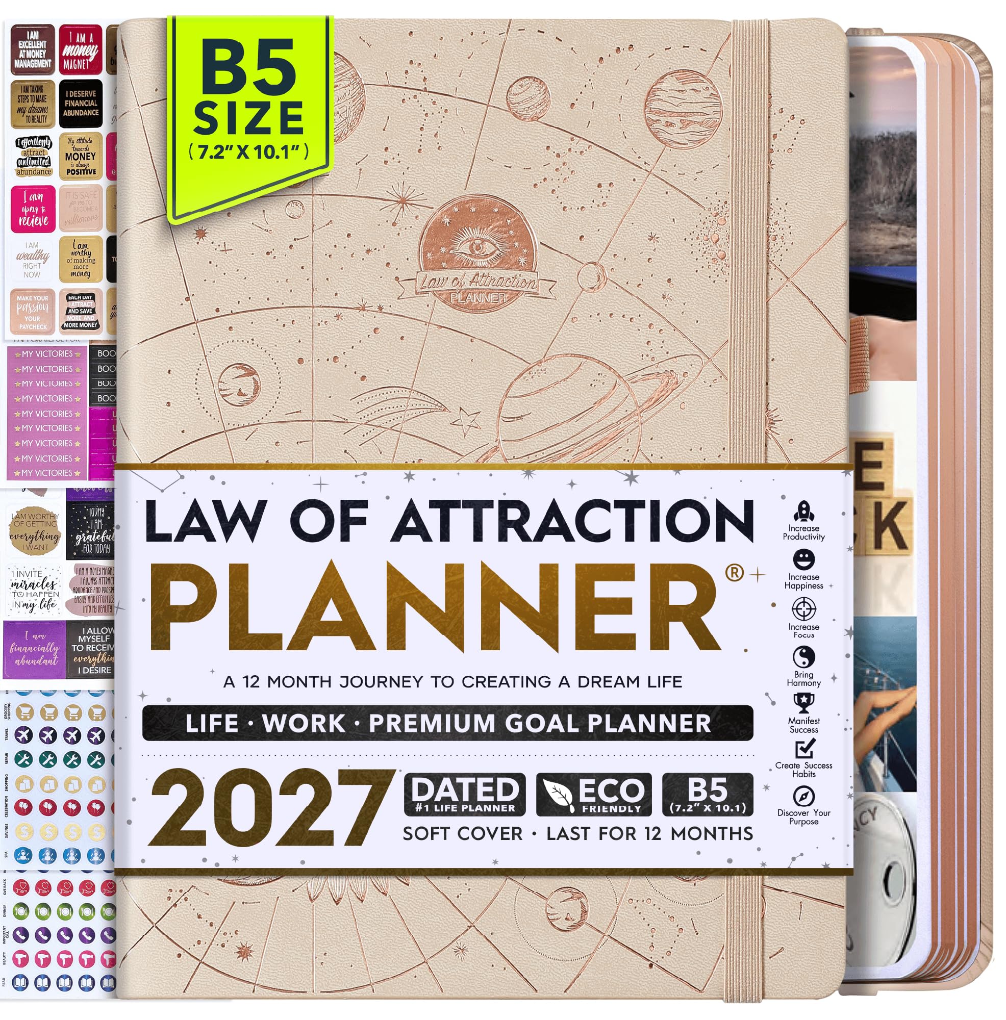2027 Planner Weekly and Monthly &amp; Manifestation Journal for Women