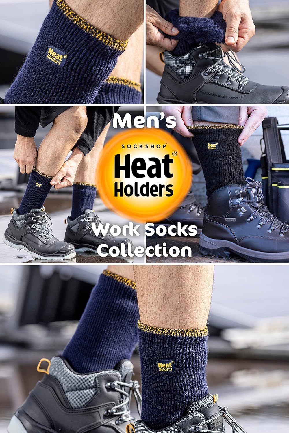 Heat Holders - 3 Pair Multipack Mens Thermal Heavy Duty Work Socks for Winter - Image 7
