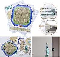 Vista 4 de Rompecabezas 3D Estatua de la Libertad – Kit de modelo de construcción de arquitectura de bricolaje Réplica realista, sin pegamento Juguete