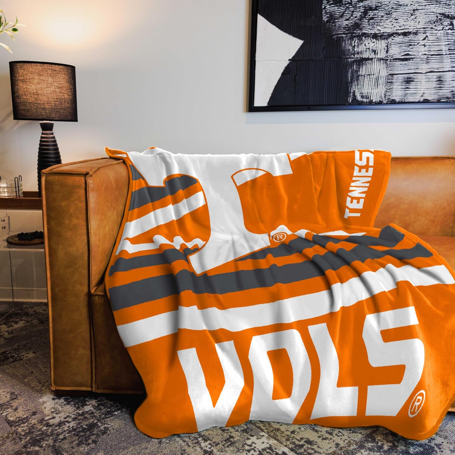 Logo Brands NCAA Raschel Throw Blanket – 50 x 60 Soft Fleece Blanket, Officially Licensed Collegiate Design, Cozy Throw for Tailgating, Game Day, & Home Décor