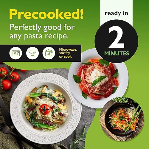 Miniatura 2 de Fideos konjac Skinny Pasta, 9.52 onzas, 100 % libre de olor, fideos shirataki, alimentos bajos en calorías, pasta saludable para dieta