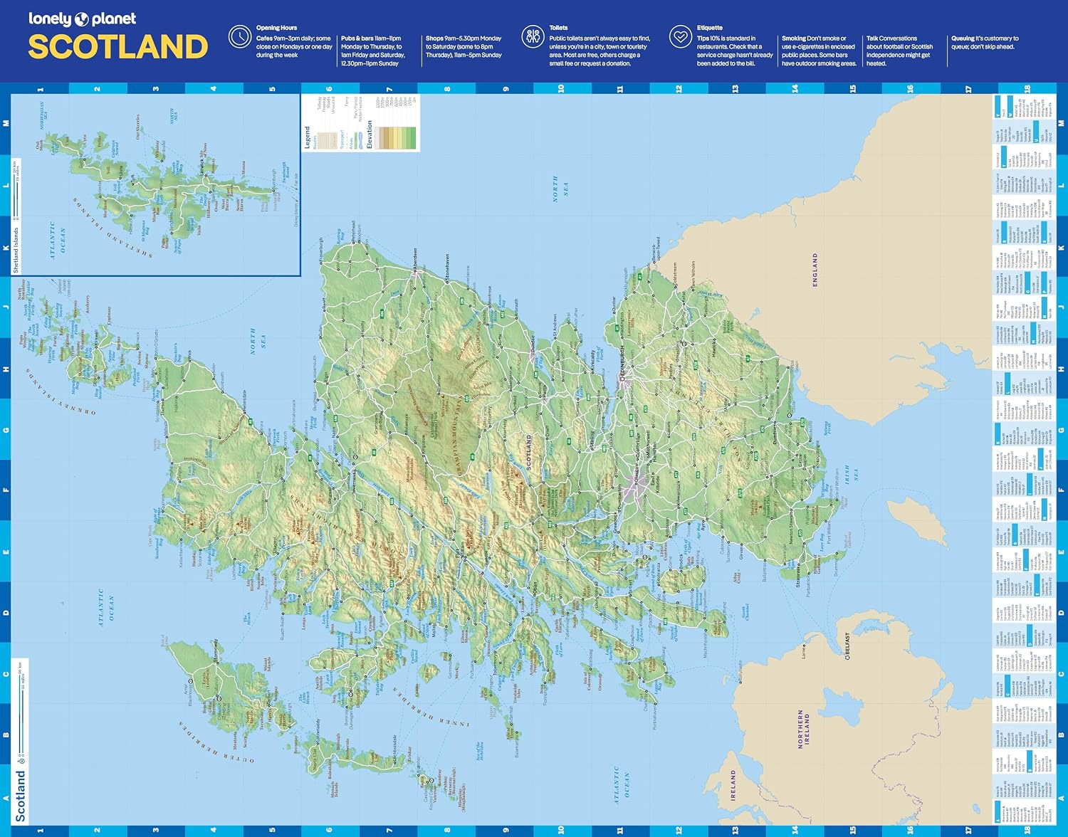 Lonely Planet Scotland Planning Map