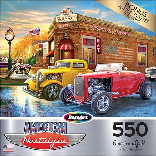 Miniatura 4 de RoseArt - American Nostalgia - American Grill - Rompecabezas de 550 piezas para adultos