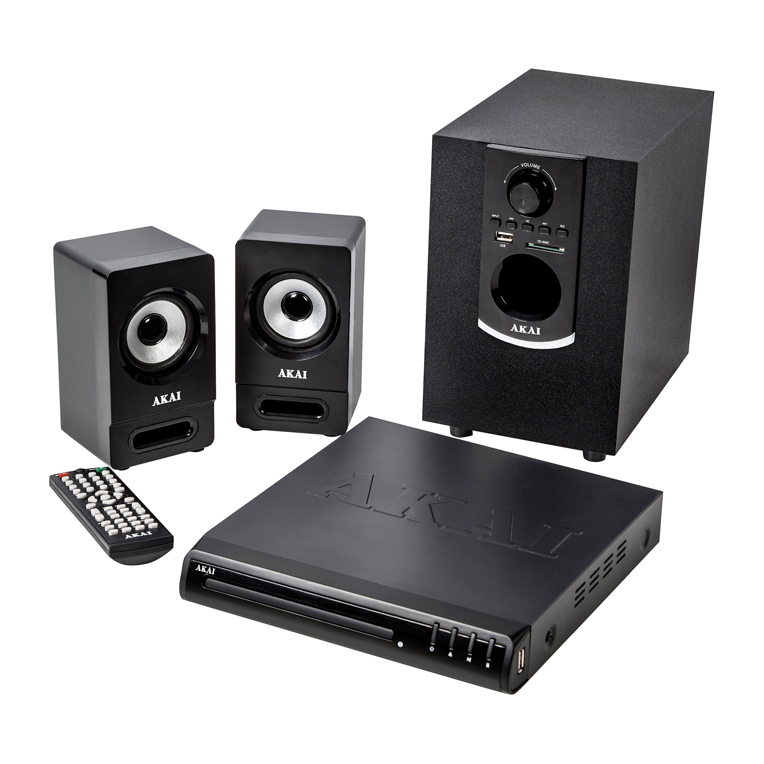 Akai A60012 Bluetooth Home Theatre Multimedia System (Compact DVD
