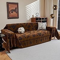 Vista 39 de MYSKY HOME Funda de Sofá Boho Súper Suave Fundas de Sofá para Sofá de 2-3 Cojines, Funda Moderna de Sofá de Jacquard Negro Funda de Loveseat Futón